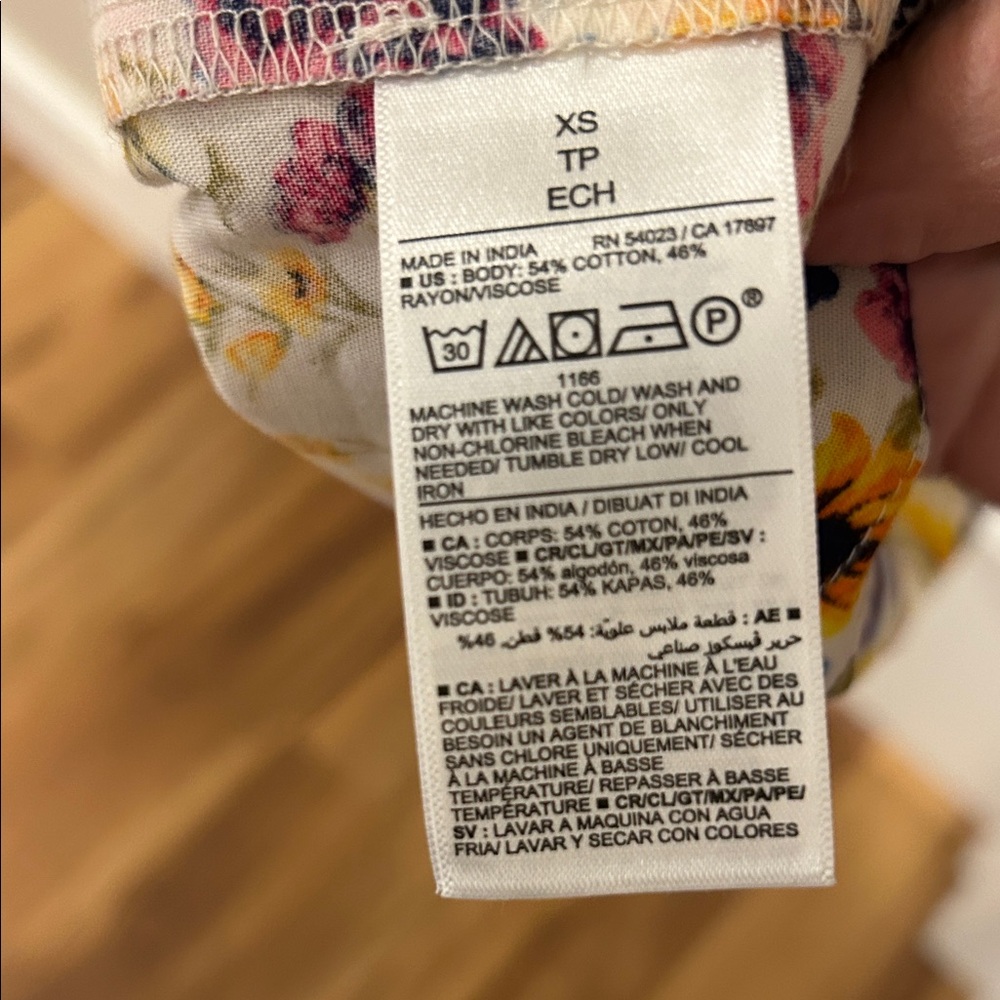 Old Navy Yellow Floral Tiered Midi Dress - Picture 3 of 7